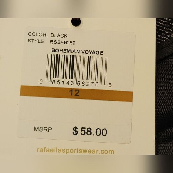 Rafaella Bohemian Voyage Black Pants Slacks Size 12 - Picture 6 of 7